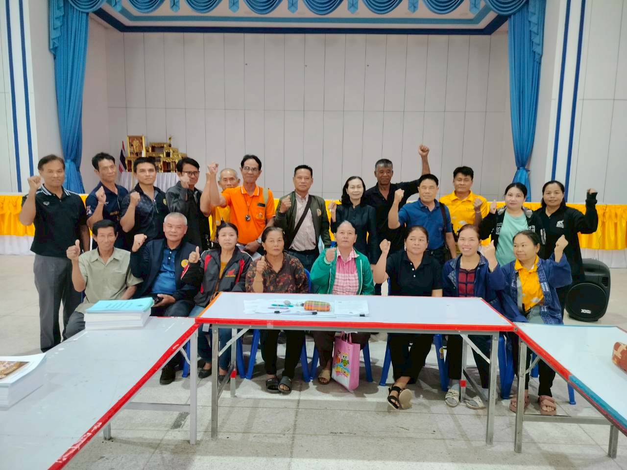 พช.โกสุมพิสัย จังหวัดมหาสารคาม ประชุมการดำเนินงานศูนย์เรียนรู้การพัฒนาคุณภาพชีวิตตามหลักทฤษฎีใหม่ประยุกต์สู่ โคก หนอง นา 